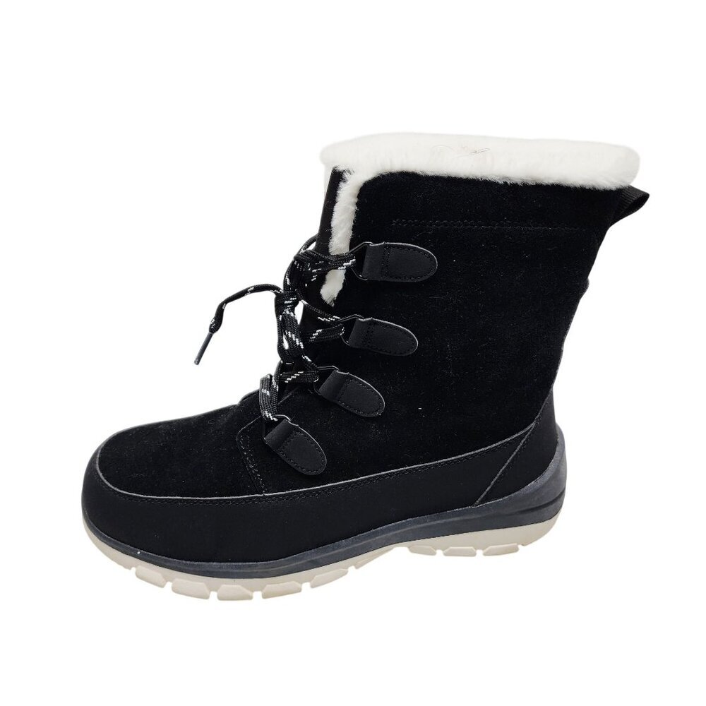 Universal Thread Womens Winter Faux Fur-Lined Black Lace-Up Snow Boots Size 11 - Picture 5 of 10
